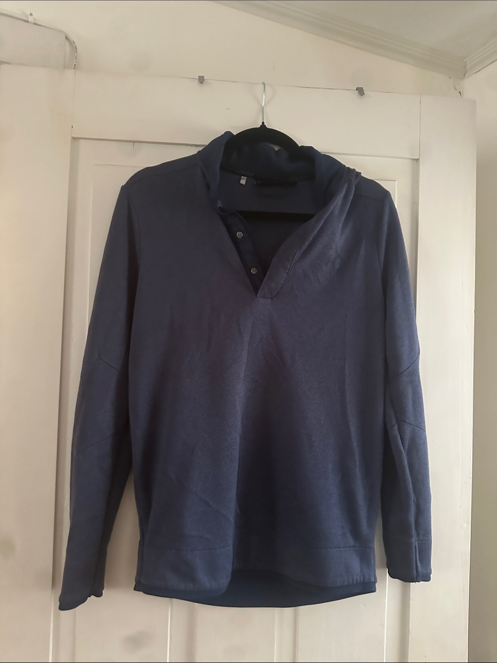 Men's Under Armour Navy Long-Sleeve 1/4 snap golf sweater